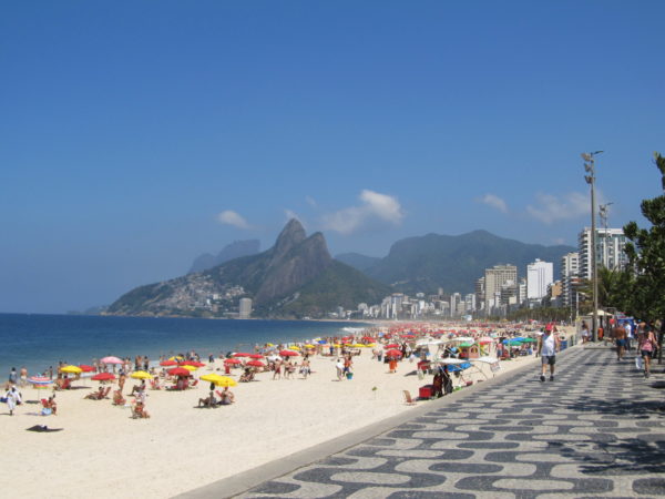 Sunny day at Ipanema beach